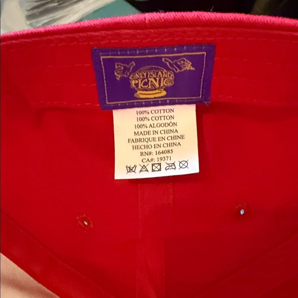 NEW Anthropologie Red and White Embroidered Cap monogram A